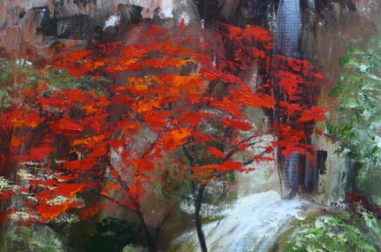 Red Maples with Cave