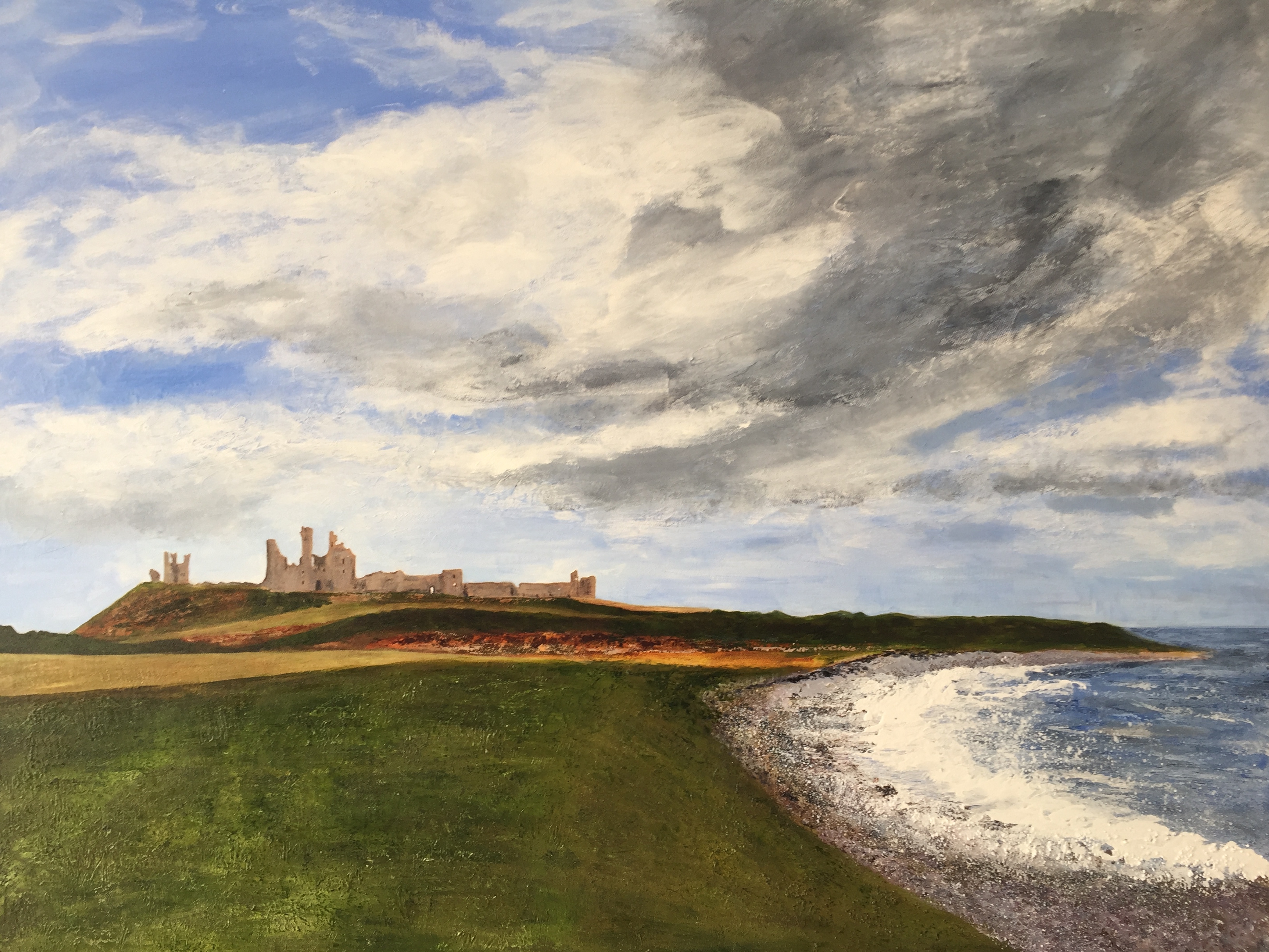 Private commissions - Dunstanburgh Castle by Celia Bennett